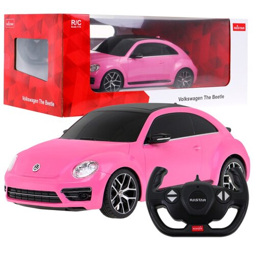  Licencirani auto na daljinsko upravljanje Volkswagen Beetle 1:14 RASTAR- roza Cene