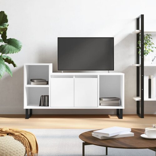 TV ormarić sjajni bijeli 100 x 35 x 55 cm od konstruiranog drva Cijene