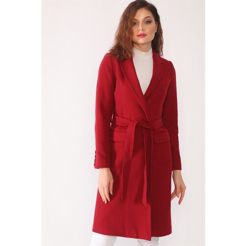 Dewberry Z6628 LADIES' COAT-BURGUNDY Cene