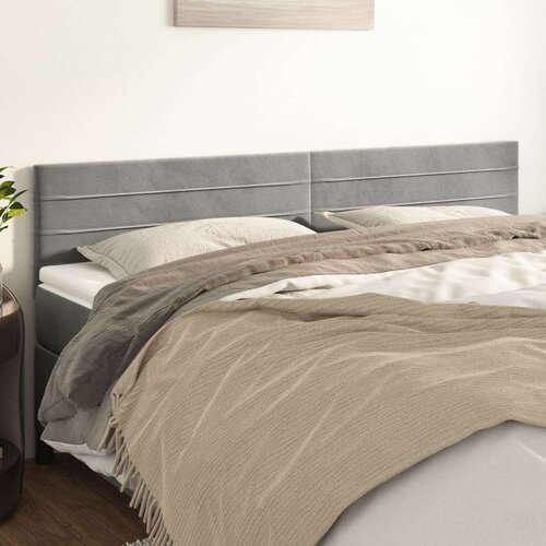  Uzglavlja 2 kom svjetlosiva 100x5x78/88 cm baršunasta Cijene