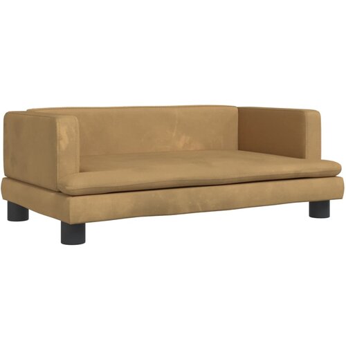 VidaXL Dječja fotelja smeđa 80 x 45 x 30 cm bar&amp;scaron;unasta Slike