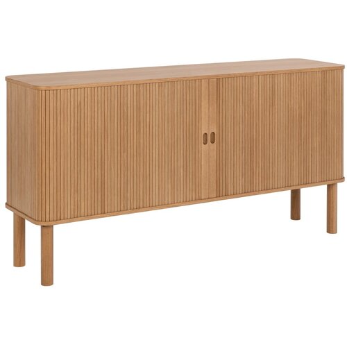 Actona Nizka komoda v hrastovem dekorju z drsnimi vrati v naravni barvi 160x80 cm Langley &amp;ndash; Slike