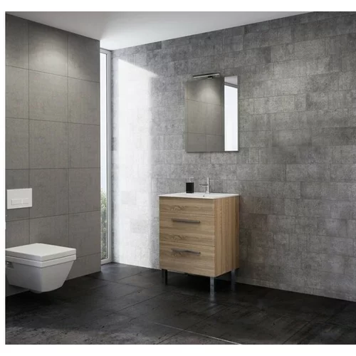 Tboss kopalniška omarica z umivalnikom Trento, 60cm, hrast