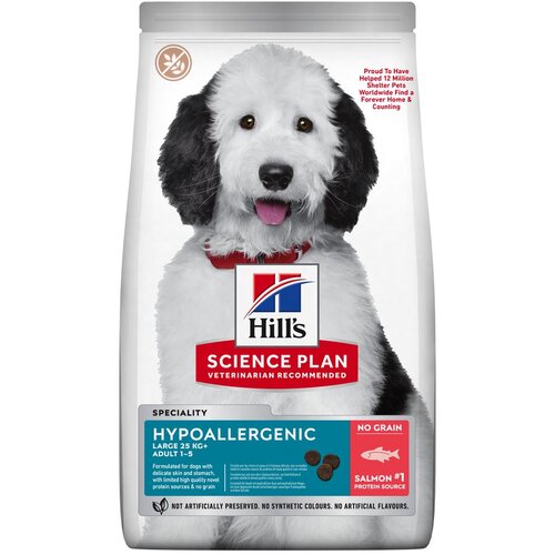 Hill’s Science Plan Adult Hypoallergenic Large Breed z lososom - 2 x 14 kg Cene