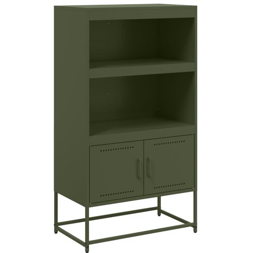Maison Chic Visoka omara - Komoda - Predalnik olivno zelena 68,5x38,5x123,5 cm jeklo, (21720157) Cene