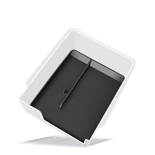 INF organizator za sredinsko konzolo za tesla model 3/Y - napol zavita silikonska podloga & prozorna škatla - siva black model 3, (21732243) Cene
