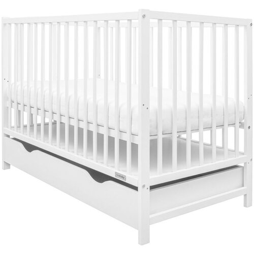 New Baby Krevetić Basic s ladicom white Slike