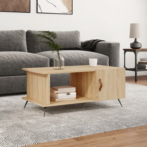 The Living Store Klubska mizica sonoma hrast 90x50x40 cm konstruiran les - Klubska Mizica, (21575084) Cene