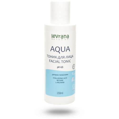LEVRANA Tonik za lice AQUA hijaluronska kiselina, betain i morske alge Organic certified 150 ml Slike