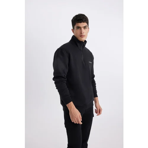 Defacto Regular Fit Zipper Collar Sweatshirt