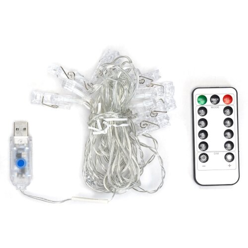 Aigostar LED dekorativni lanac 10xLED/5W/USB 5 m topla bela Slike