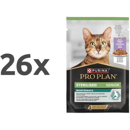 Purina Pro Plan Sterilised Senior vrečka - puran - 85 g 26 x 85 g Cene