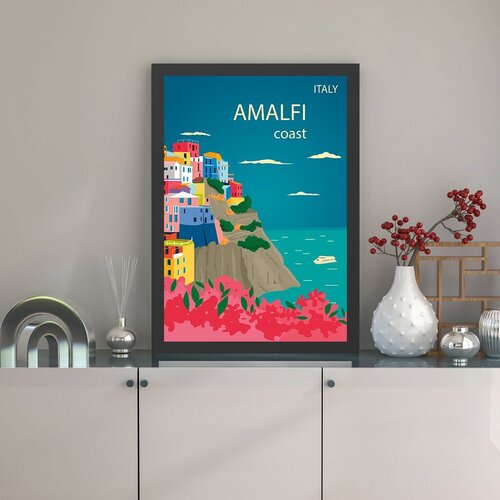 Wallity uramljena slika Amalfi, 55x75 cm Cene