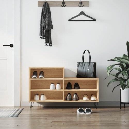  The Living Store Omarica za čevlje sonoma hrast 102x36x60 cm inženirski les - Omarica Za Čevlje, (21448334) Slike