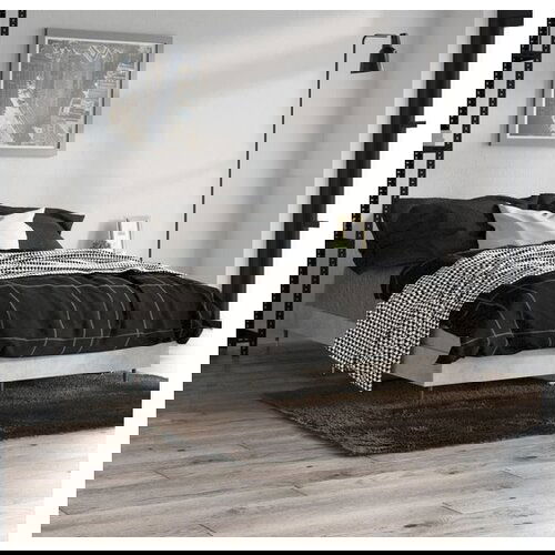 VidaXL Posteljni okvir betonsko siv 120x190 cm inzenirski le Slike
