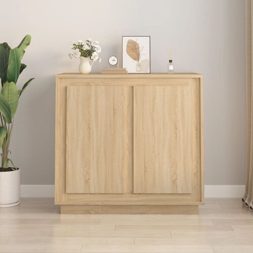 vidaXL Komoda sonoma hrast 80x34x75 cm inženirski les Cene