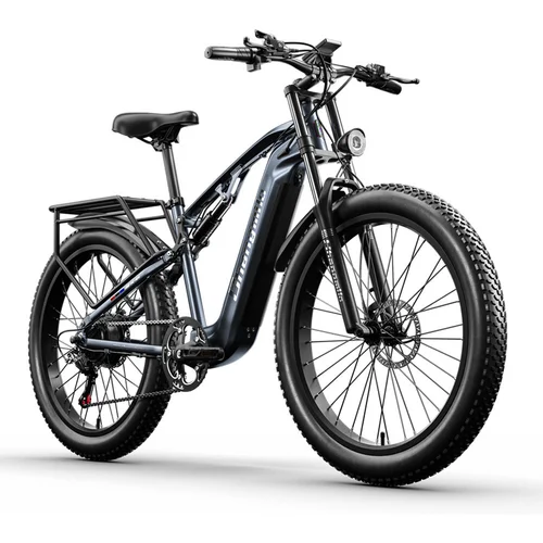 Shengmilo Električno kolo e-kolesa za odrasle z baterijo 48 V 17,5 Ah, motor BAFANG 1000 W, 7 prestav Shimano, gorska kolesa Fat Tire, (21142336)