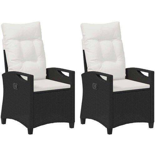  Vrtna stolica 2 pcs Crna i Krema 56 x 60 x 112 cm - Crna i krem Slike