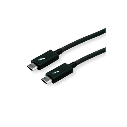 Roline Thunderbolt™ kabel Thunderbolt™ 3 USB-C® vtič\, USB-C® vtič 2.00 m črna 41557, (20415726) Cene