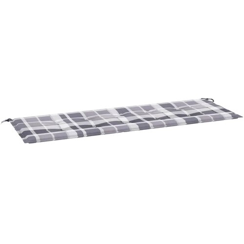 vidaXL Blazina za vrtno klop siva karo 150x50x4 cm oxford tkanina, (20623140) Cene
