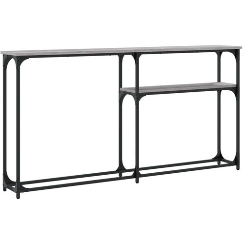  Konzolni stol siva boja hrasta 145x22 5x75 cm konstruirano drvo Slike