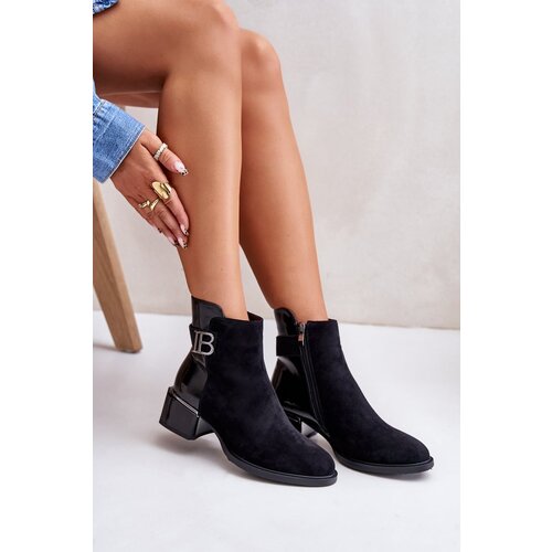 Kesi Elegant ankle boots with heels insulated black Slike