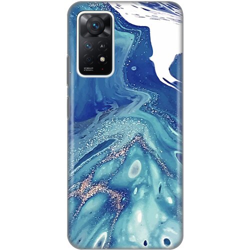 silikonska maska za Xiaomi Redmi Note 11 Pro 4G/5G/Note 12 Pro 4G Blue Marble Print plava Slike