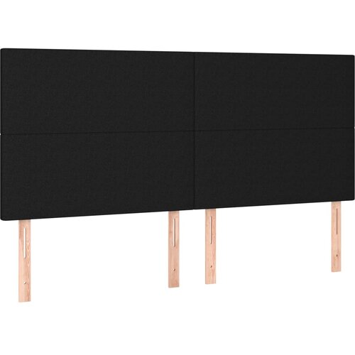  Uzglavlje Crno 160x5x118/128 cm Tkanina Slike