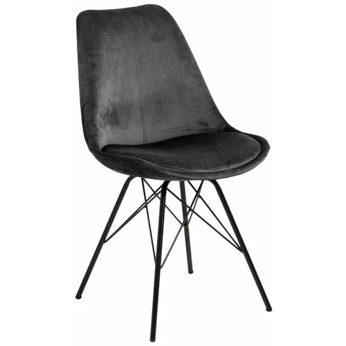Actona siva blagovaonska stolica s crnom bazom Eris