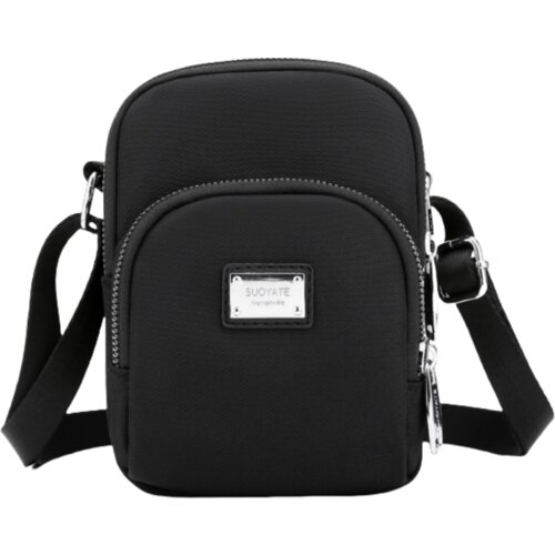 INF Večslojna najlonska kvadratna torba za prosti čas Black, (21539012) Slike