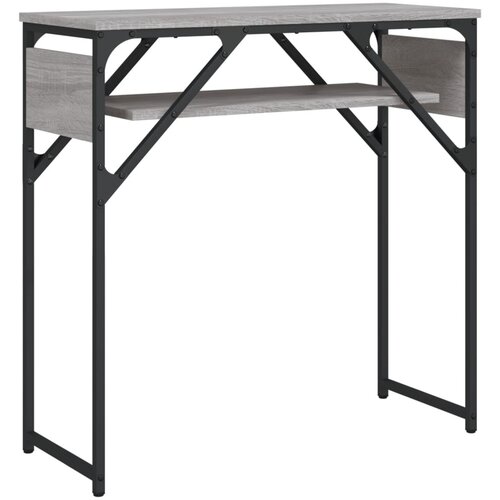 vidaXL Konzolna mizica s polico siva sonoma 75x30x75 cm inž. les, (21050406) Cene
