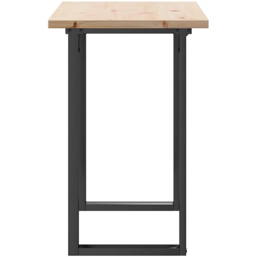  Blagovaonski stol O-oblika 100x50x75,5 cm od borovine i čelik Slike