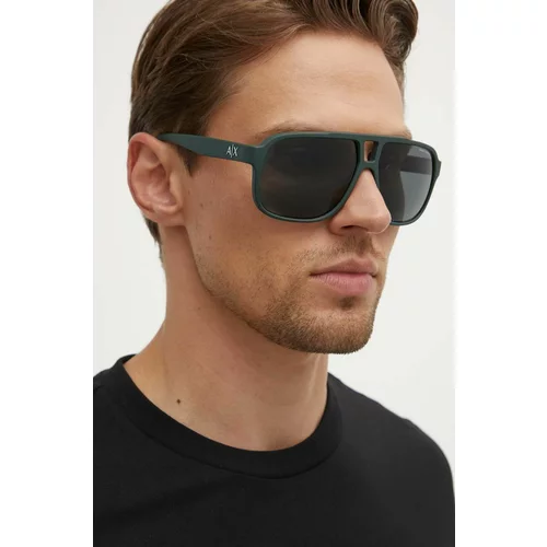 Armani_Exchange Sončna očala moška, rjava barva, 0AX4104S
