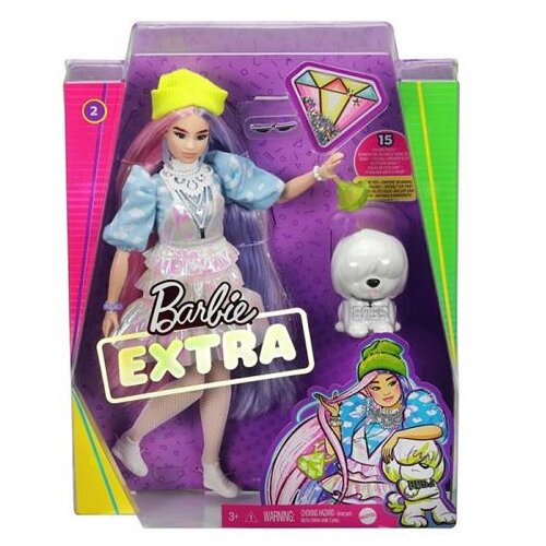 Barbie Extra Doll #2 in Shimmery Look with Pet Puppy Cijene