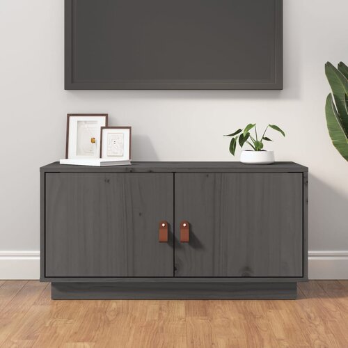 vidaXL TV ormarić sivi 80 x 34 x 40 cm od masivne borovine Cijene