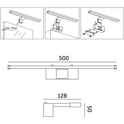  LED osvetljenje za ogledalo u kupatilu LED/10W/230V 4000K IP44 50 cm Slike