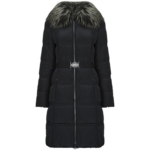 Guess NEW MARISOL LONG BELTED JACKET Crna Slike