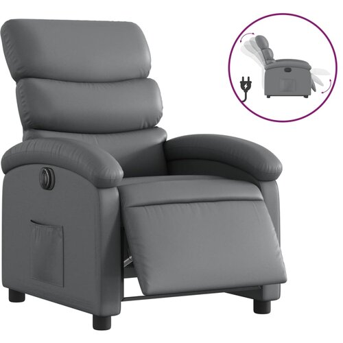 Maison Chic Električni naslanjač - Relax naslanjač sivo umetno usnje, (22062672) Cene