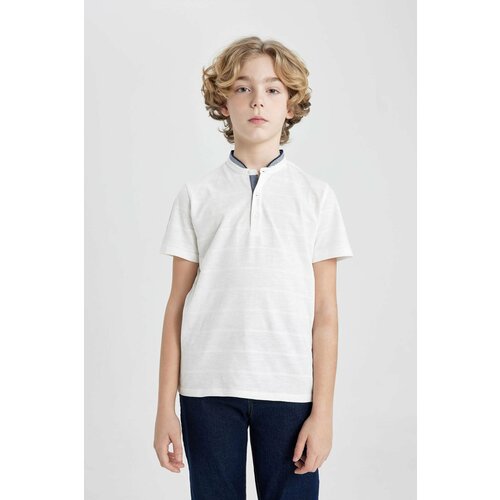 Defacto Boy High Collar Pique Short Sleeve Polo T-Shirt Slike