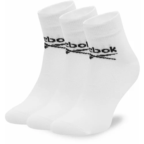 Reebok Set 3 parov unisex visokih nogavic R0429-SS24 (3-pack) Bela