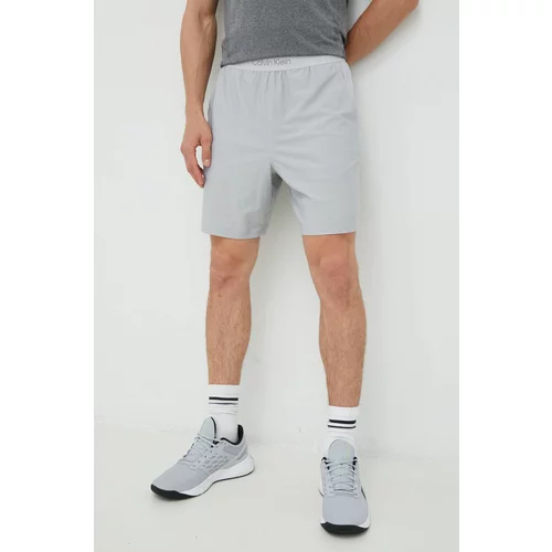 Calvin Klein Kratke hlače za trening za muškarce, boja: siva