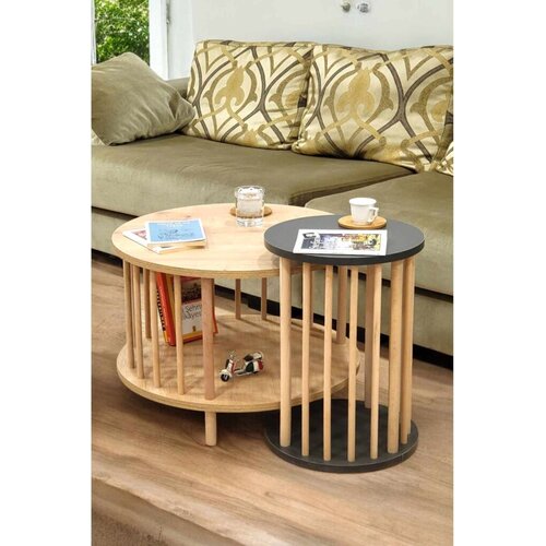 Hanah home Set stočića za kafu, 2 komada, Crni Cene