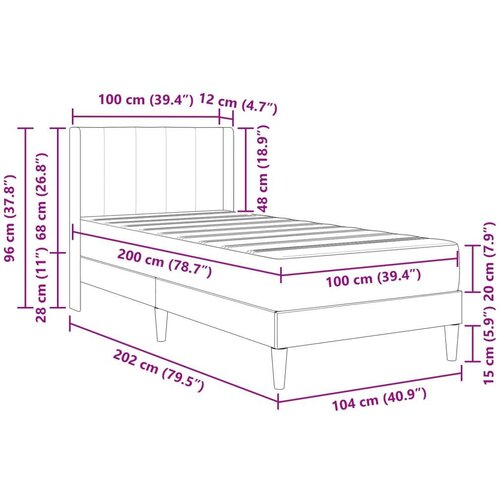  Okvir za krevet Crna 100 x 200 cm Bar&amp;scaron;un - Crna 100 x 200 cm Slike