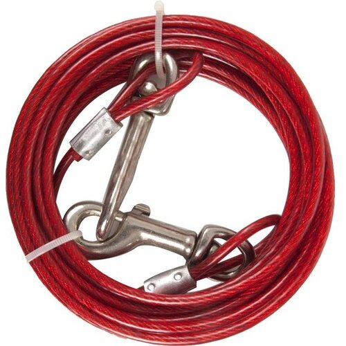 Flamingo jeklenica za psa, plastificirana, rdeča, 5m, model 506969 Slike