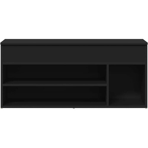  Klupa za cipele crna 102x30,5x45 cm izrađeno drvo Slike