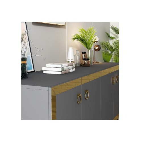 Hanah home ponny - anthracite, gold anthracitegold console Cene
