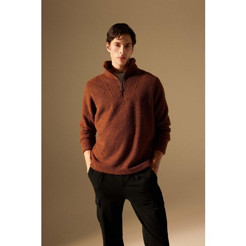 Defacto regular Fit High Neck Plush Sweatshirt Slike