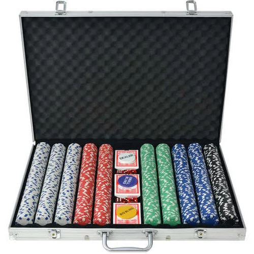  Poker Set s 1000 Žetoni Aluminij