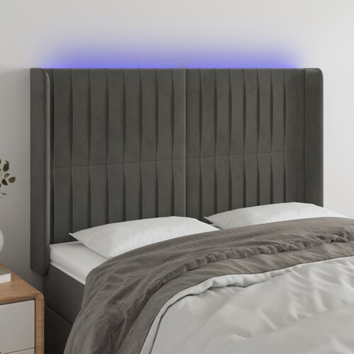  LED uzglavlje tamnosivo 147x16x118/128 cm bar&scaron;unasto Cijene