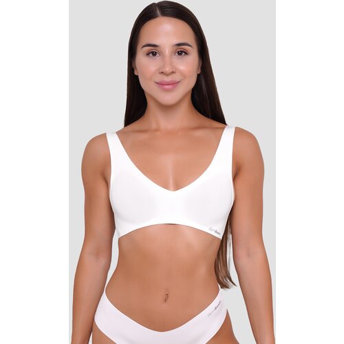 GymBeam seamless grudnjak Chalk Slike